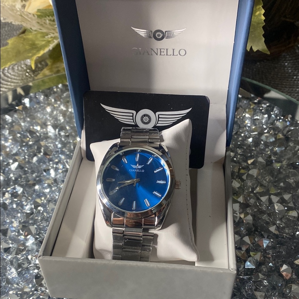 Gianello Men's Blue Stainless Steel Watch